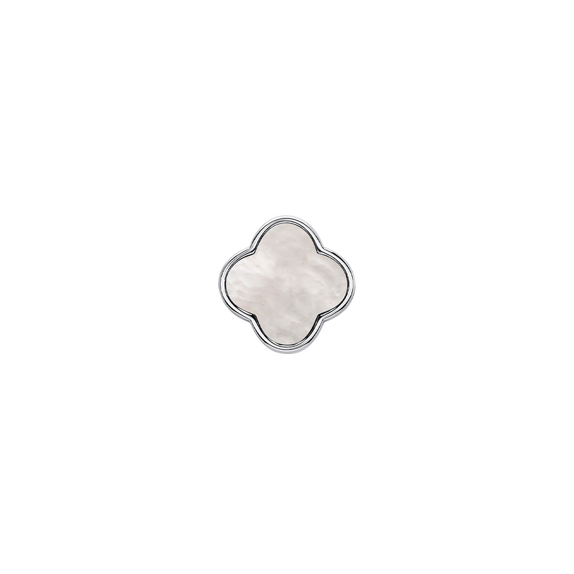 Pearl Clover Charms (Silver) - Plain Clover