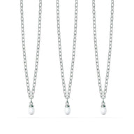 Fine Organic Pearl Necklace Bridesmaid Gift Set (Silver)