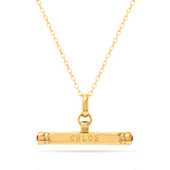Custom Stamped T-Bar Necklace (Gold)