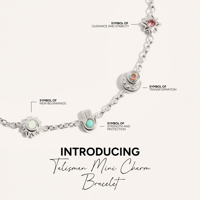 Talisman Mini Charm Bracelet (Silver)