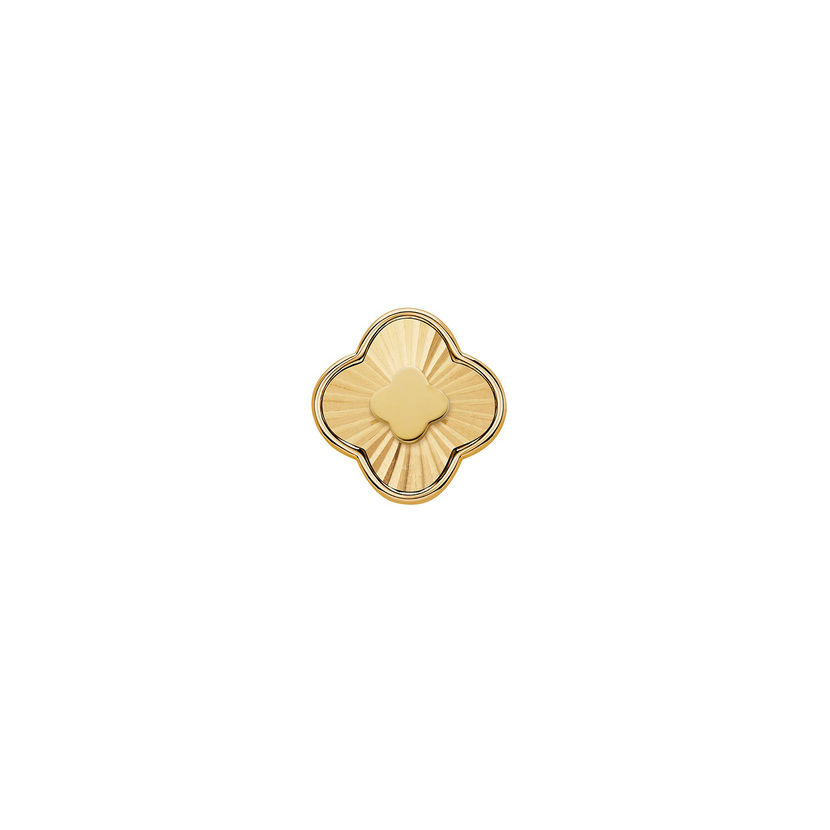 Textured Clover Charms (Gold) - Clover