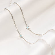 Fine Aquamarine Bracelet (Silver)