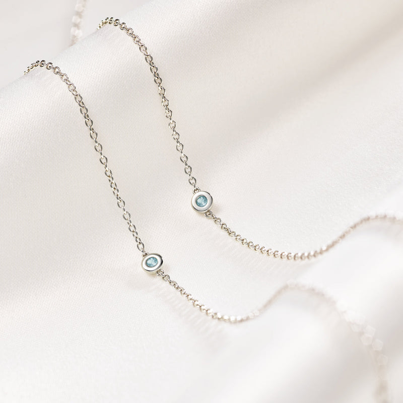Fine Aquamarine Bracelet (Silver)