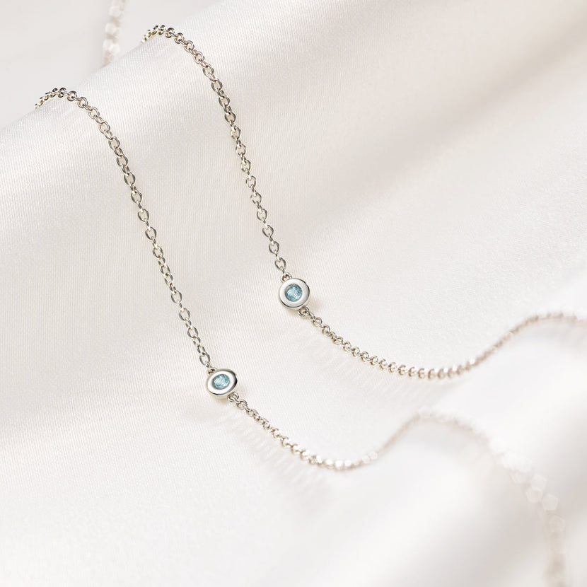 Fine Aquamarine Bracelet (Silver)