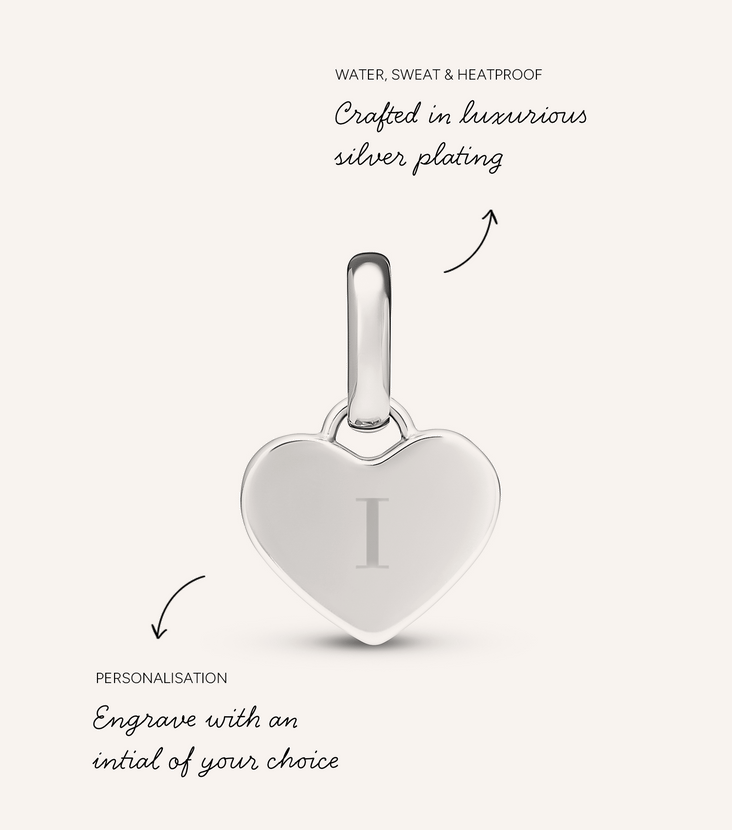 Green Quartz Heart Pendant (Silver)