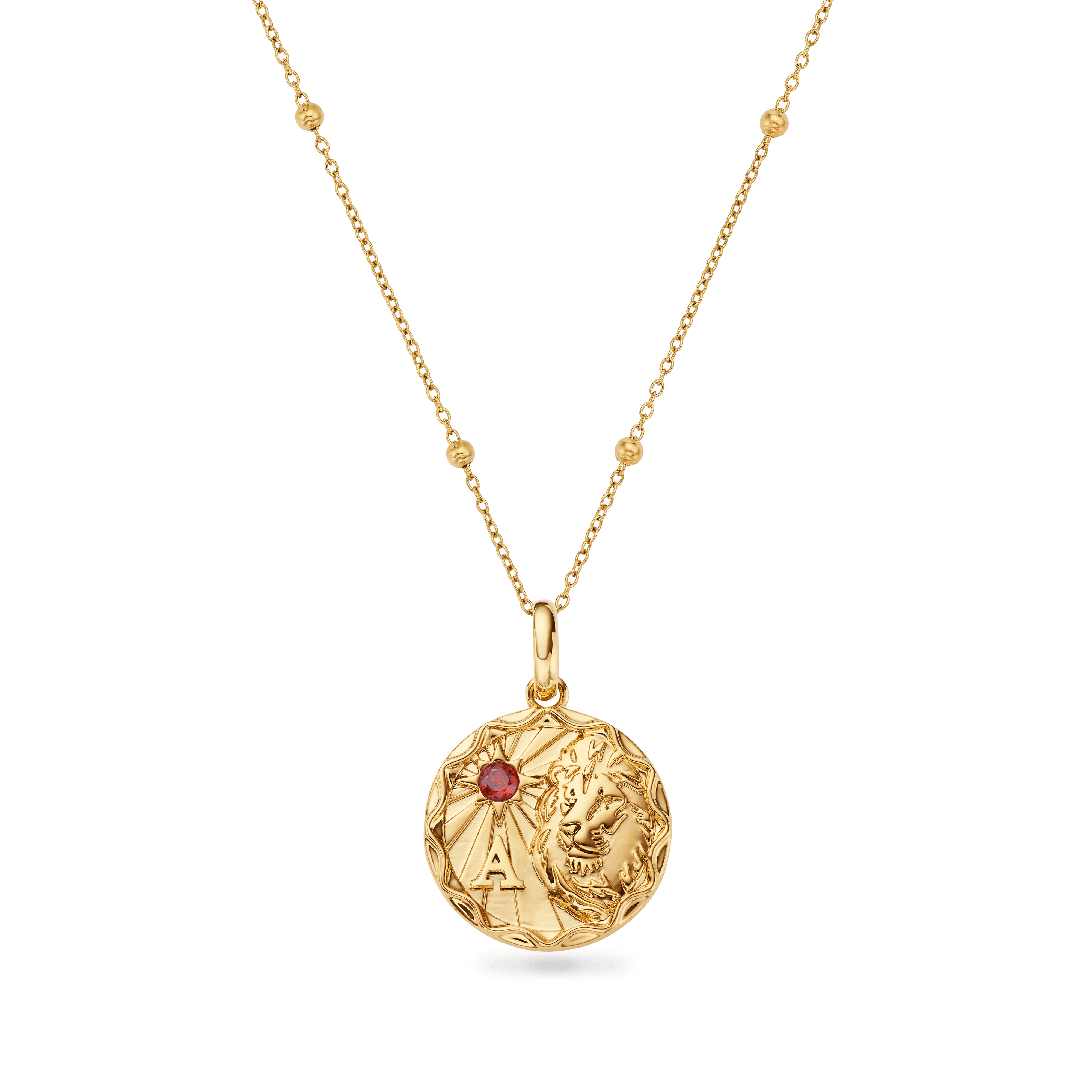Custom Zodiac Coin Necklace (Gold) - Main Image