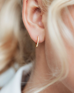 Moon and Back Moon Huggie Earring Set (Gold)