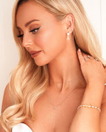 Pearl Initial Drop Earrings (Gold)