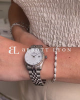 Mini Silver Pearl Link Belgravia 30 Watch