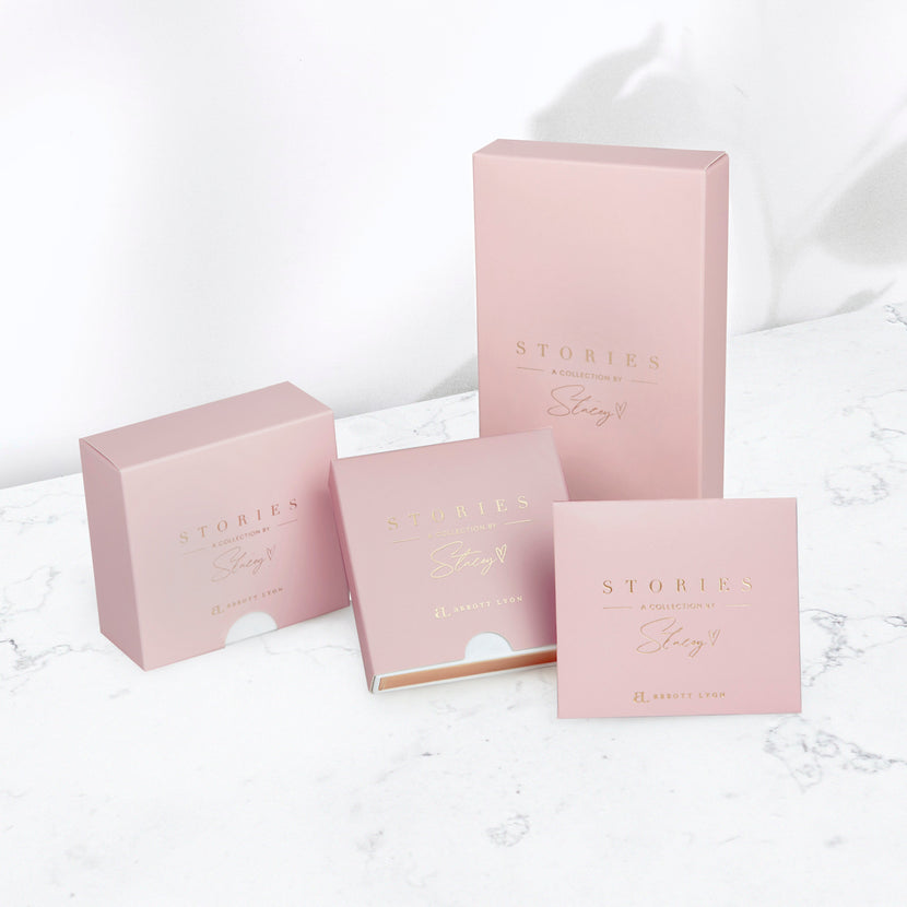 Stories Doodle Heart Earrings & Ring Set (Silver)