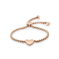 Personalize Heart Bracelet (Rose Gold)