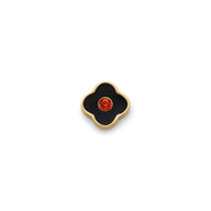 Black Enamel Clover Charms (Gold) - Birthstones