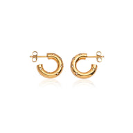 Starburst Huggie Hoop Earrings (Gold)