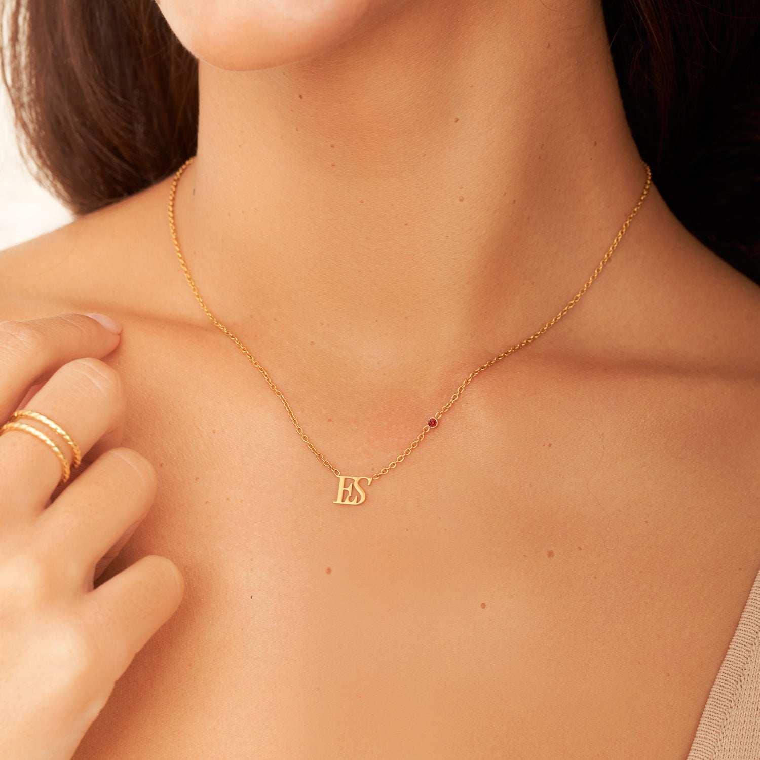 Gold Initial Choker Necklace – Abbott Lyon