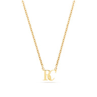 Mini Double Initial Necklace (Gold)