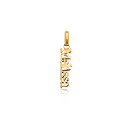 Editorial Vertical Name Pendant (Gold)