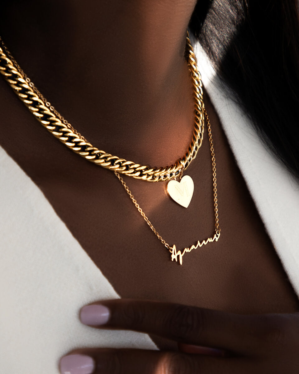 chigo 高山都コラボ Open Heart Chain Pendant