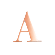 Rose Gold Small Metal Letter