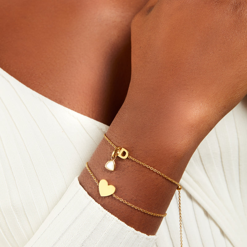 Little Luxe Heart Bracelet (Gold)