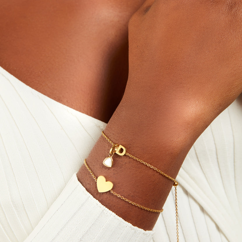 Little Luxe Heart Bracelet (Gold)