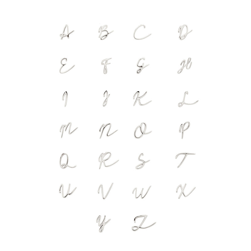 Stories Script Initial Pendant (Silver)