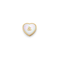 Pearl Heart Charms (Gold) - &