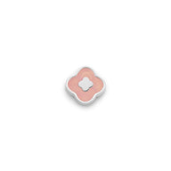 Rose Quartz Clover Charms (Silver) - Clover