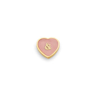 Rose Quartz Heart Charms (Gold) - &