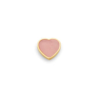 Rose Quartz Heart Charms (Gold) - Plain