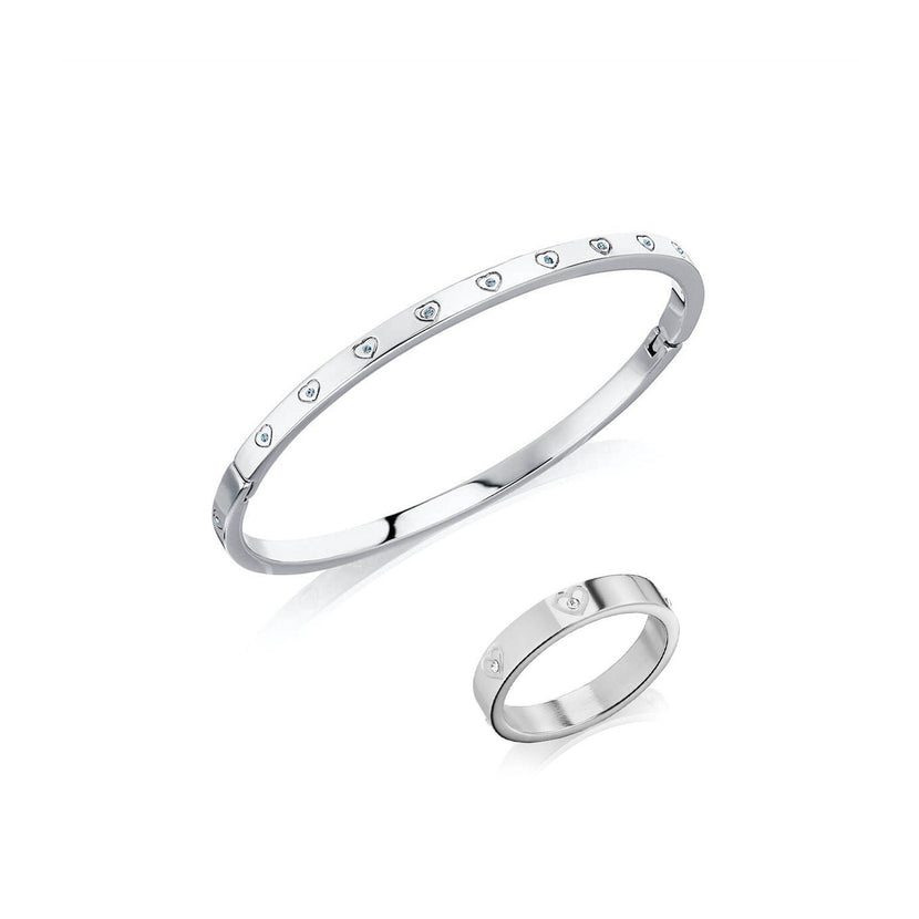 Crystal Heart Set (Silver)