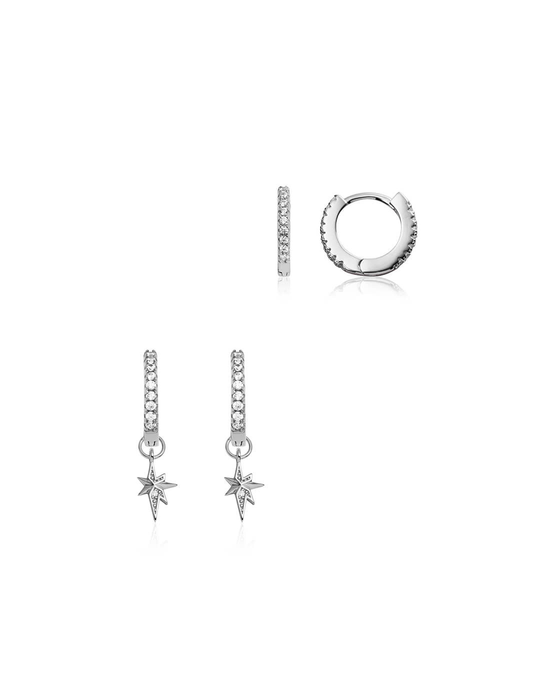 送税込【Abbott Lyon】Starburst Huggie Hoop Earrings ピアス♪ Starburst Huggie Hoop Earrings (Gold)