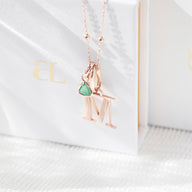 Droplet Birthstone Pendant (Rose Gold)