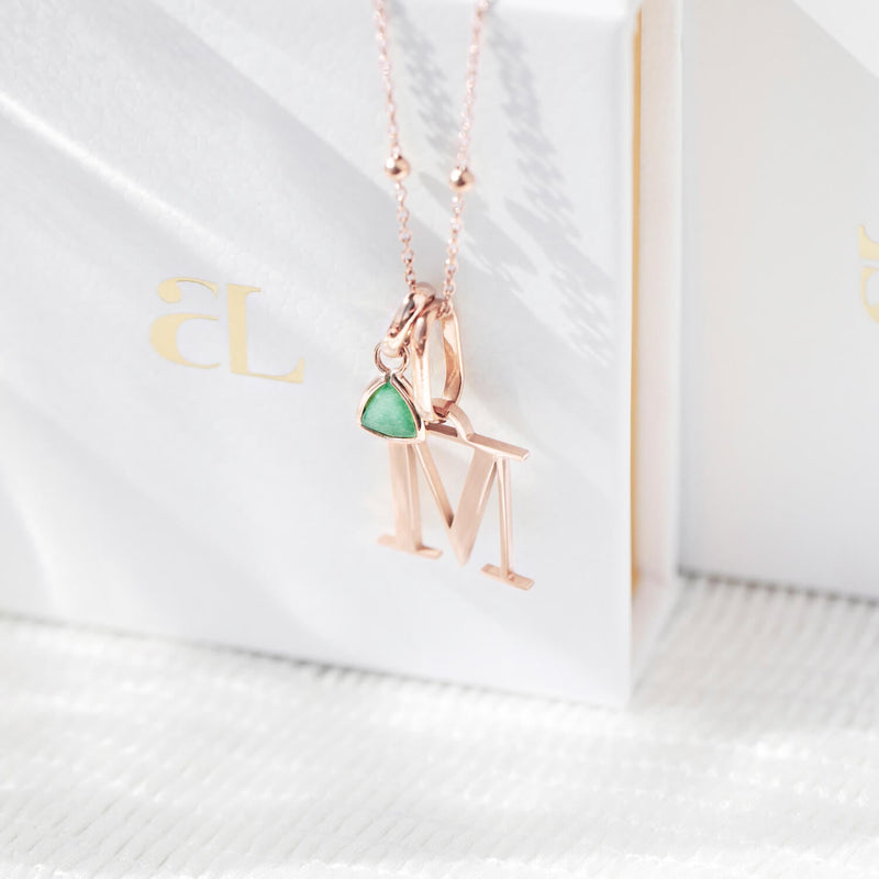 Droplet Birthstone Pendant (Rose Gold)