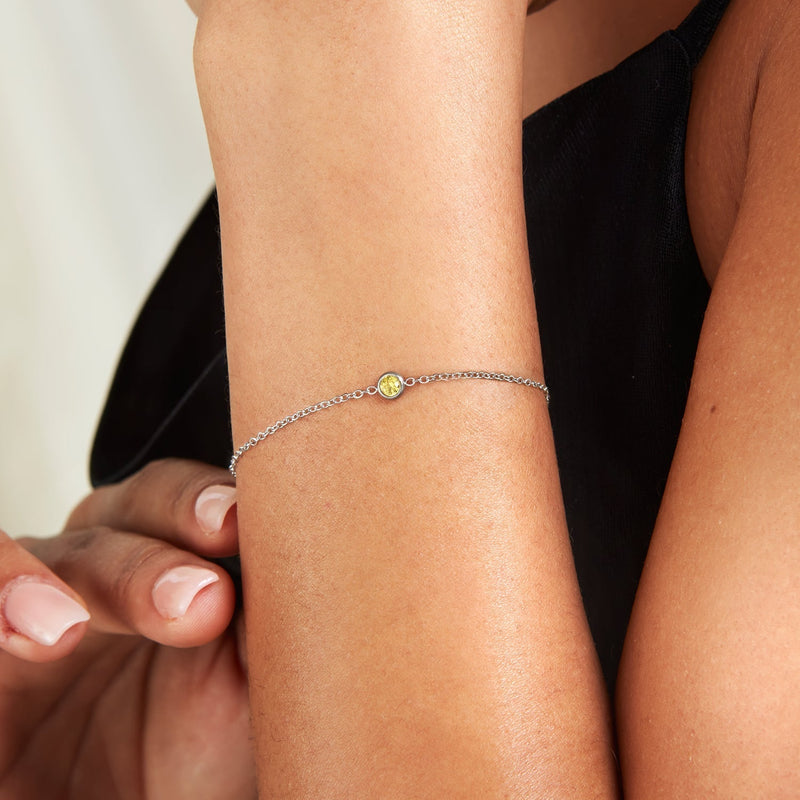 Mini Birthstone Bracelet (Silver) (CS Replacement)