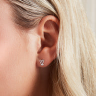 Stories Doodle Heart Earrings & Ring Set (Silver)