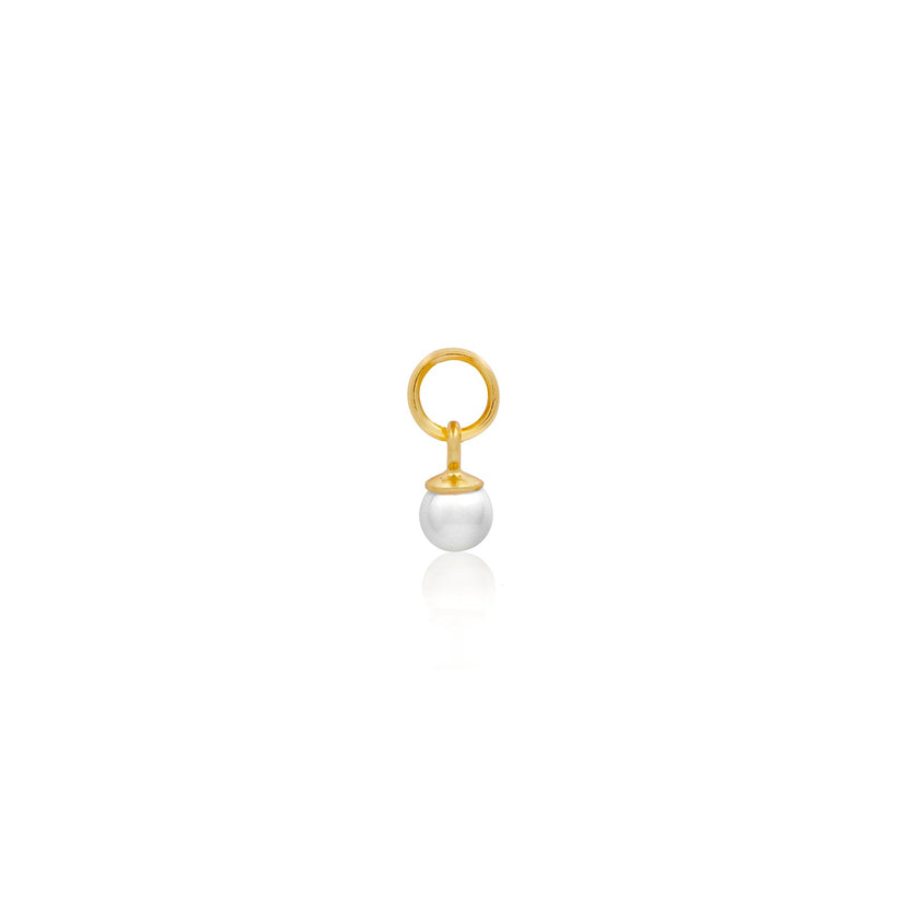 Stories Pearl Huggie Pendant (Gold)