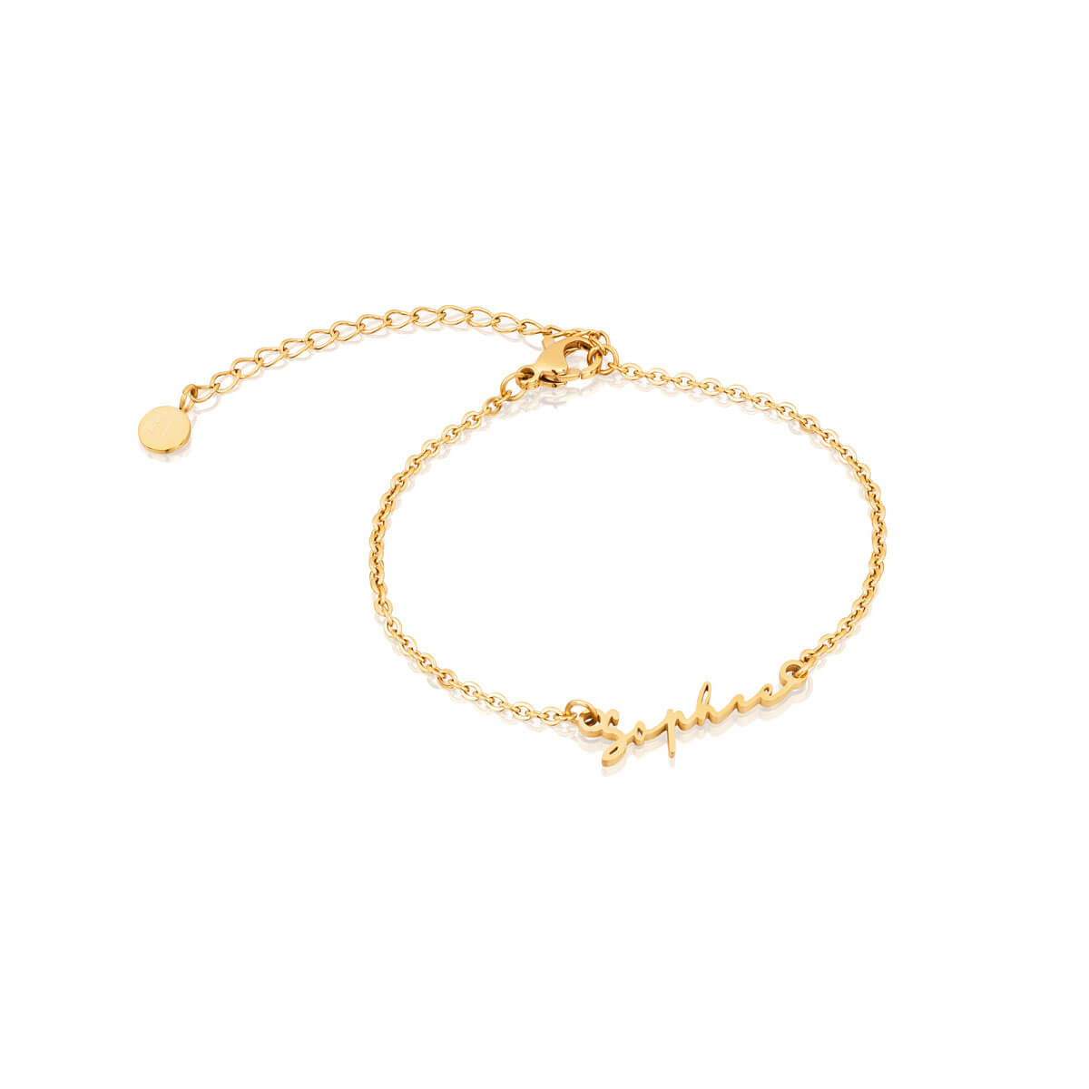 Follow your Heart Name Bracelet [Gold Plated]