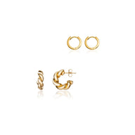 Twisted Huggie Set (Gold)