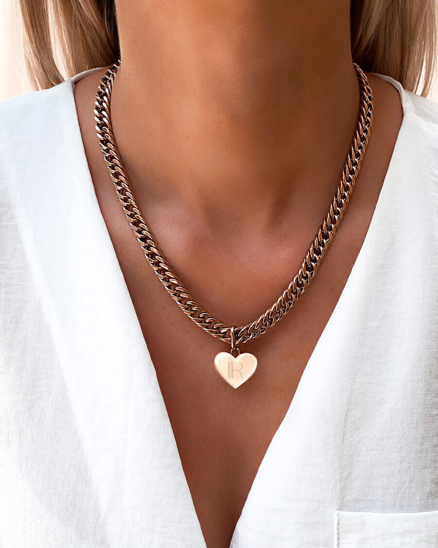 Rose Gold Heart Necklace