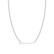 Signature Name Tennis Necklace (Silver)