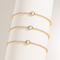 Mini Pearl Bracelet Bridesmaid Gift Set (Gold)