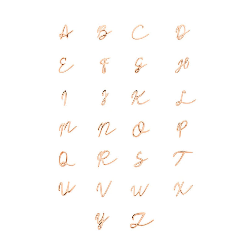 Made Mine Charms - Script Initial Charms (Rose Gold)