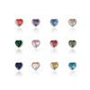 Fixed Charm - Heart Birthstone Charms (Silver)