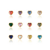 Fixed Charm - Heart Birthstone Charms (Gold)