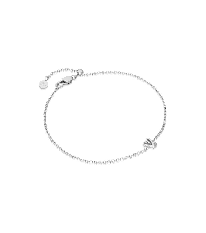 Stories Doodle Heart Bracelet (Silver)