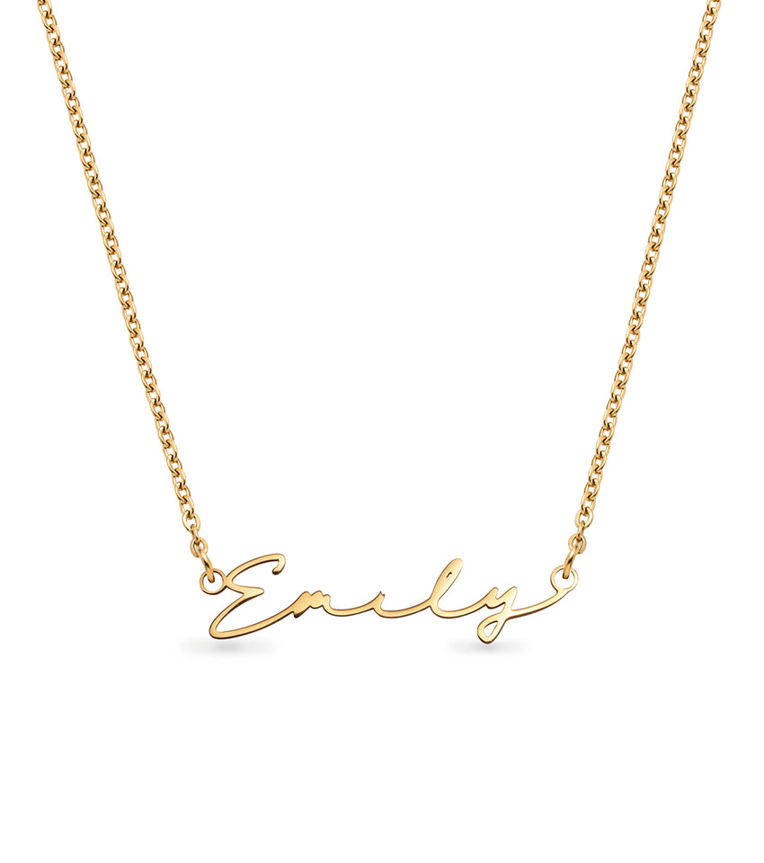 Signature Name Necklace (Gold)