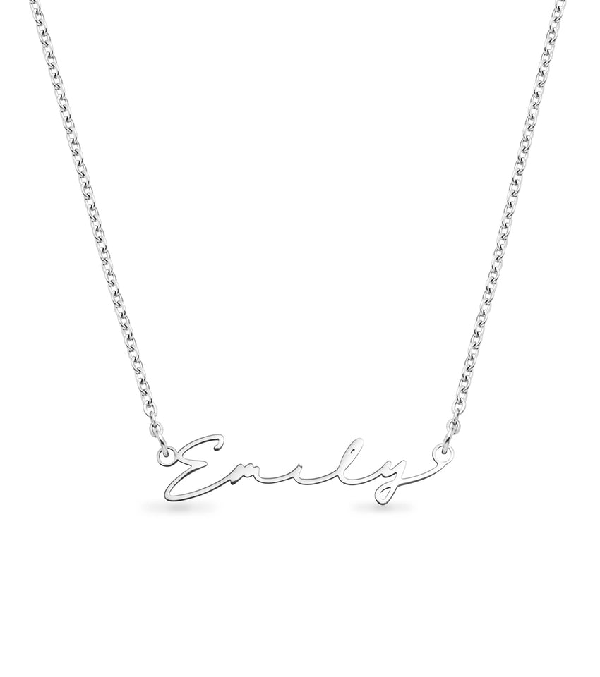 Signature Name Necklace (Silver)