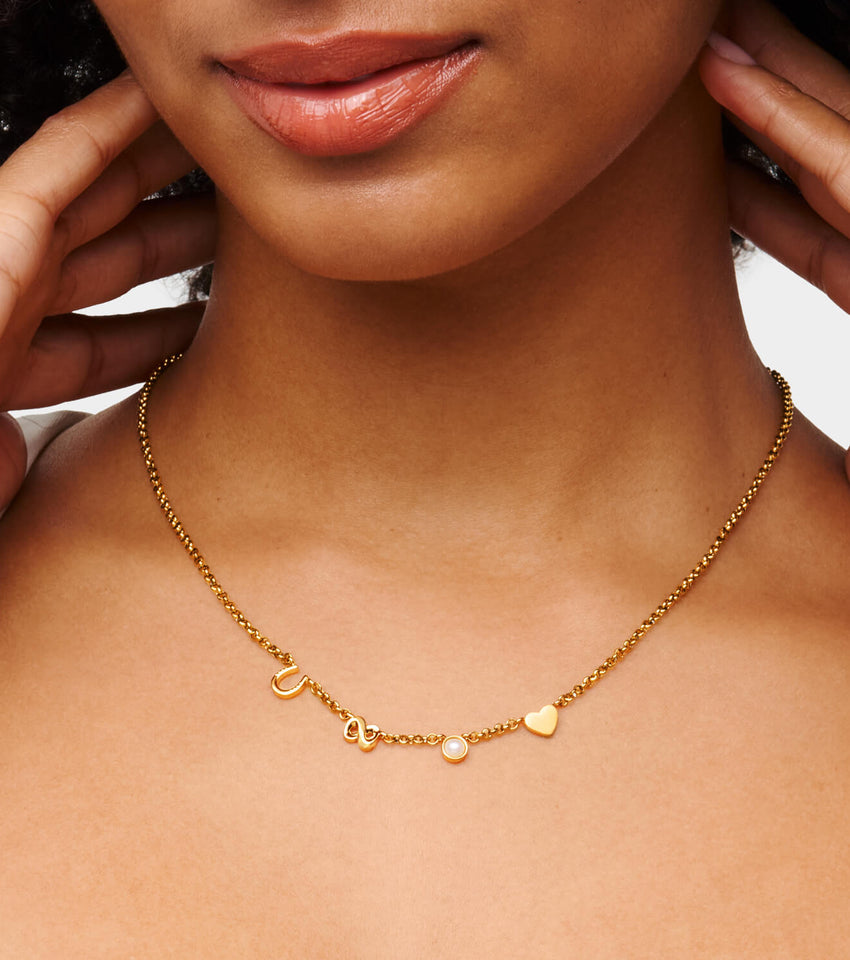 Made Mine Charm Necklace (Gold)