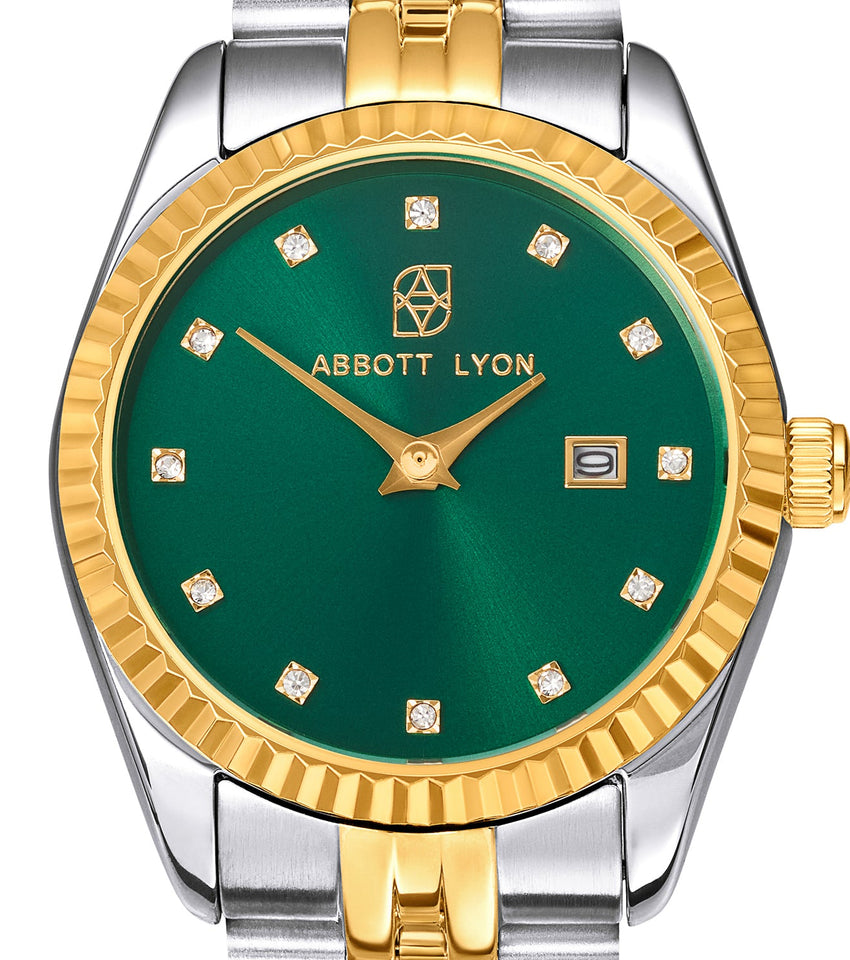 Mini Two Tone Emerald Link Belgravia 30 Watch