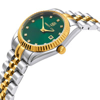 Mini Two Tone Emerald Link Belgravia 30 Watch